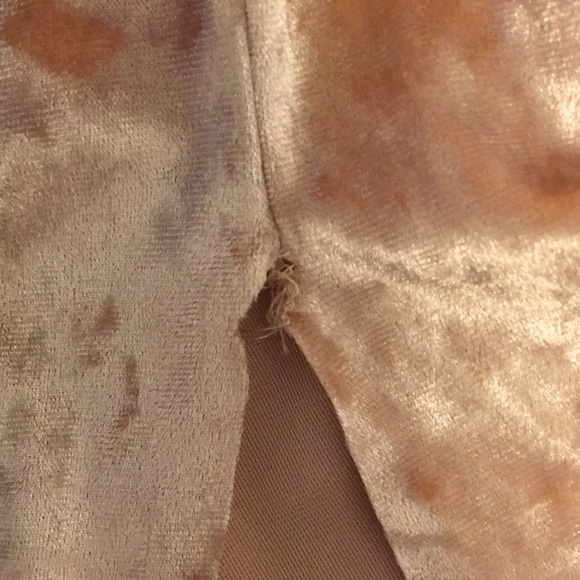 *WORN ONCE Crushed Velvet Nude Shirt - Picture 7 of 7